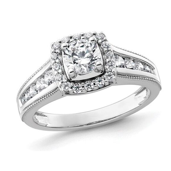 1.00 Carat (ctw G-H SI1-SI2) Lab Grown Diamond Ring 14K Gold